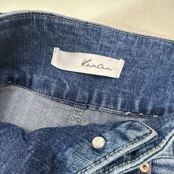 Kancan Miranda Ultra High Rise Flare Jeans Frayed Denim Size 3/25 Bell bottoms - Picture 13 of 16